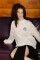Oversized Long Sleeve T-shirt ARSC with Black Logo 30x30cm in White #5