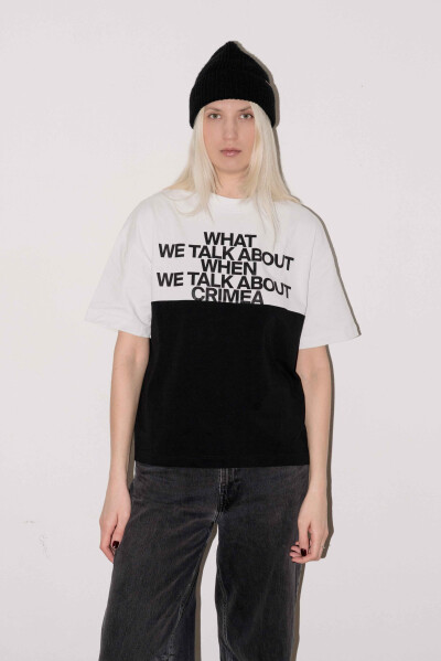 Black and White Oversized T-shirt Crimea x Past / Future / Art