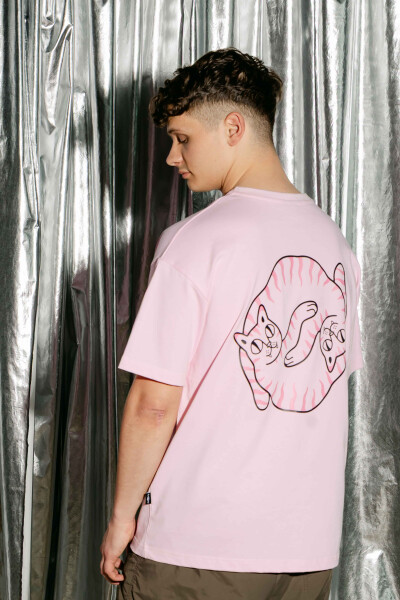Oversized T-shirt Purr Tiger х kotastiia in Light Pink