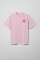 Oversized T-shirt ARSC With Blue Logo 7x7cm in Light Pink