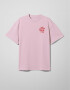 Oversized T-shirt ARSC With Blue Logo 7x7cm in Light Pink