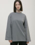 Basic Oversized Long Sleeve T-shirt Spirit Rude in Gray Olive