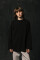 Basic Oversized Long Sleeve T-shirt Spirit Rude in Black