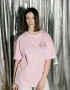 Oversized T-shirt Purr Mini Hearts 9x9cm х kotastiia in Light Pink