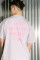 Oversized T-shirt ARSC With Pink Logo 30x30cm in Light Lilac