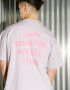 Oversized T-shirt ARSC With Pink Logo 30x30cm in Light Lilac
