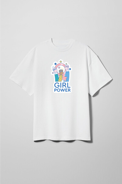 Oversized T-Shirt x Oleksii Demianiuk Girl Power in White