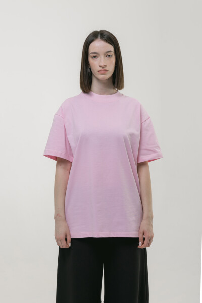 Basic Oversized T-shirt Spirit Rude in Light Pink