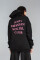 Superoversized hoodie ARSC with pink logo 30x30cm in black
