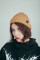 Coarse Knitted Beanie Fisherman in Camel