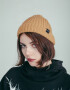 Coarse Knitted Beanie Fisherman in Camel