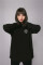 Oversized sweatshirt ARSC with white logo 7х7сm in black #7