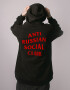 Superoversized hoodie ARSC with red logo 30х30cm in black
