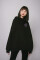 Superoversized hoodie ARSC with lilac logo 30x30cm in black #1