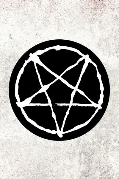 Patch Pentagram d-5,5cm (d-2.2in)