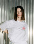 Oversized T-shirt ARSC With Red Logo 7x7cm in White