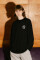 Oversized Long Sleeve T-shirt ARSC with White Logo 7x7cm in Black #3