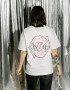 Oversized T-shirt Purr Mini Hearts х kotastiia in Ivory