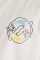 Oversized T-shirt Purr Heart UA 9x9cm х kotastiia in Ivory #1