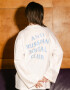 Oversized Long Sleeve T-shirt ARSC with Blue Logo 30x30cm in White
