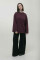 Basic Oversized Long Sleeve T-shirt Spirit Rude in Marsala #7
