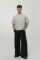 Basic Mid Rise Loose Barrel Leg Unisex Sweatpants SS in Black #4