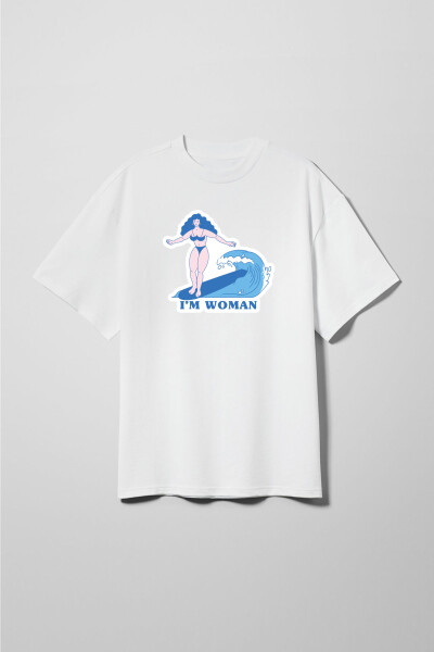 Oversized T-Shirt x Oleksii Demianiuk I'm Woman in White