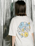 Oversized T-shirt Purr Flowers UA х kotastiia in Ivory