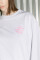 Oversized Long Sleeve T-shirt ARSC with Pink Logo 30x30cm in White #1