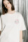 Oversized T-shirt Purr Heart 9x9cm х kotastiia in Ivory #7