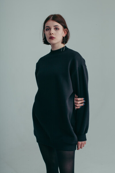 Basic Mini Sweat Dress Holy in Black