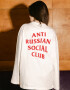 Oversized Long Sleeve T-shirt ARSC with Red Logo 30x30cm in White