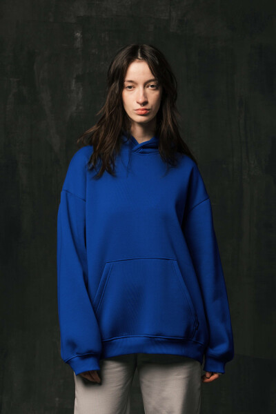 Basic Oversized Hoodie Mood in Electric Blue