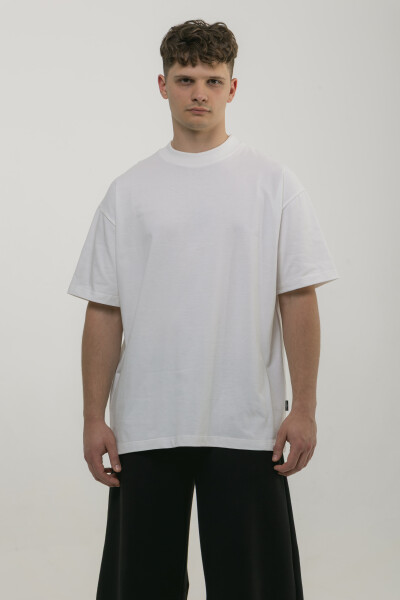Basic Oversized T-shirt Spirit Rude in Ivory