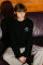 Oversized Long Sleeve T-shirt ARSC with White Logo 7x7cm in Black #1