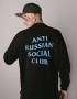 Oversized sweatshirt ARSC with blue logo 30х30сm in black