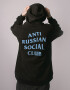 Superoversized hoodie ARSC with blue logo 30х30cm in black