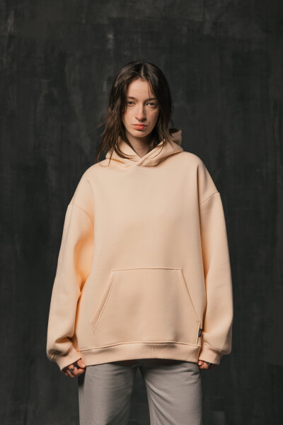 Basic Oversized Hoodie Mood in Cream