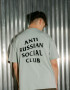Oversized T-shirt ARSC With Black Logo 30х30сm in Light Olive