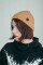 Coarse Knitted Beanie Fisherman in Camel #2