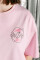 Oversized T-shirt Purr Heart 9x9cm х kotastiia in Light Pink #1
