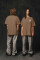 Oversized T-shirt ARSC With White Logo 7x7cm in Coyote #1