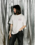 Oversized T-shirt Purr Mini Hearts 9x9cm х kotastiia in Ivory