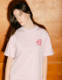 Oversized T-shirt ARSC With Red Logo 7x7cm in Light Lilac