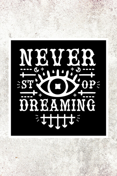 Patch Never Stop Dreaming 13x13cm (5.1x5.1in)