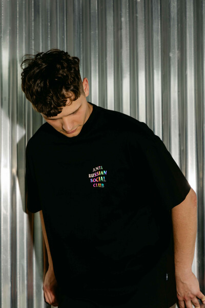 Oversized T-shirt ARSC Spectrum With Logo 7x7cm in Black