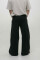 Basic Mid Rise Loose Barrel Leg Unisex Sweatpants SS in Black #1