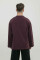Basic Oversized Long Sleeve T-shirt Spirit Rude in Marsala #3