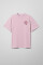 Oversized T-shirt ARSC With Marsala Logo 7x7cm in Light Pink