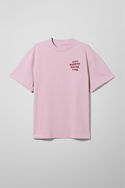 Oversized T-shirt ARSC With Marsala Logo 7x7cm in Light Pink